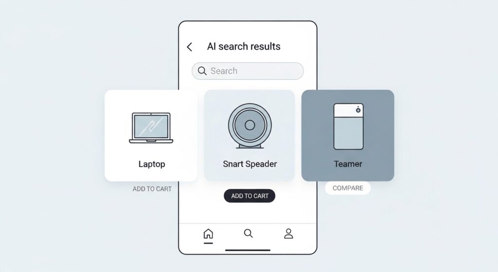 スマホのAI検索比較イメージ